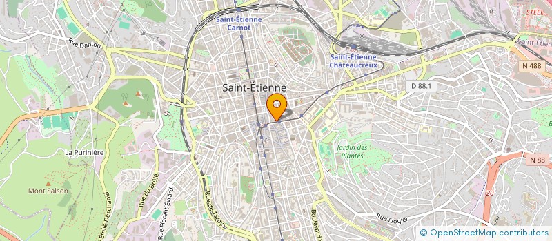 localisation de l'entreprise LABO ANALYSES BIOLO MEDICALE MOLLE CROZE à SAINT-ETIENNE