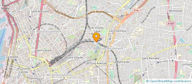 localisation de l'entreprise LABO ANALYSES MEDICALES PEYRONEL à MARSEILLE
