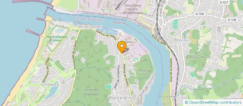 localisation de l'entreprise LABO APSP à ANGLET