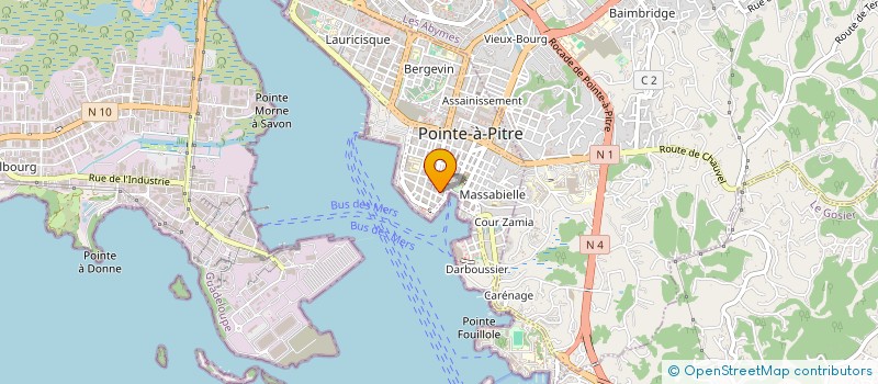 localisation de l'entreprise LABO BIOCERAM à POINTE-A-PITRE