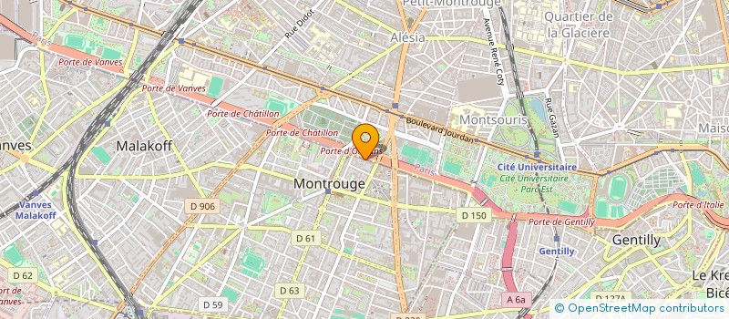 localisation de l'entreprise LABO D'ANALYSES MEDICALES BIOMED-IBEX à MONTROUGE