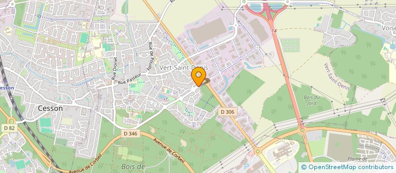 localisation de l'entreprise LABO D'ANALYSES MEDICALES DU BOIS VERT à VERT-SAINT-DENIS