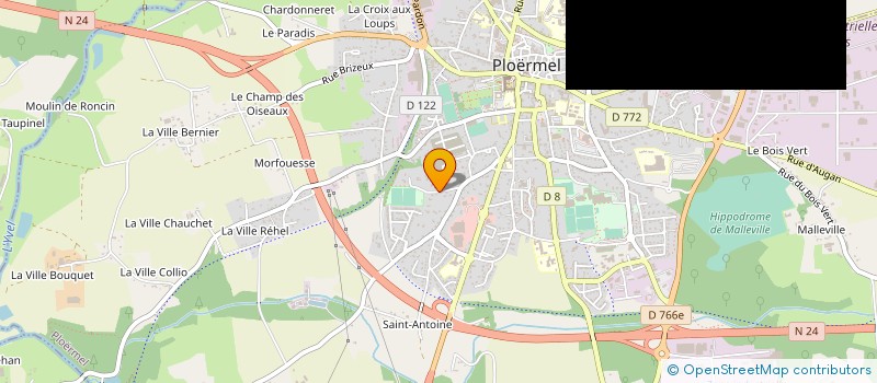 localisation de l'entreprise LABO DENTAIRE BROCELIANDE SARL à PLOERMEL