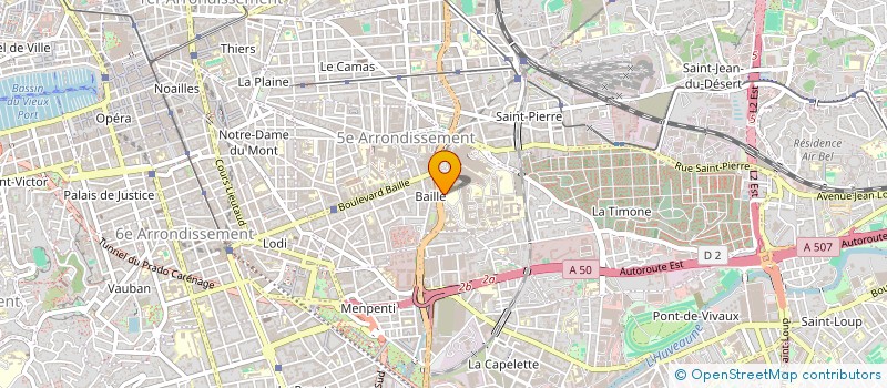localisation de l'entreprise LABO MICROBIOLOGIE PARASITOLOG à MARSEILLE