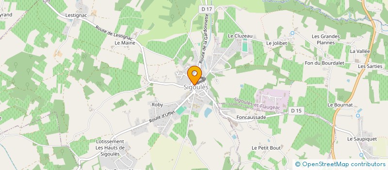 localisation de l'entreprise LABO.OENOLOGIE JULIETTE DAVID à SIGOULES-ET-FLAUGEAC
