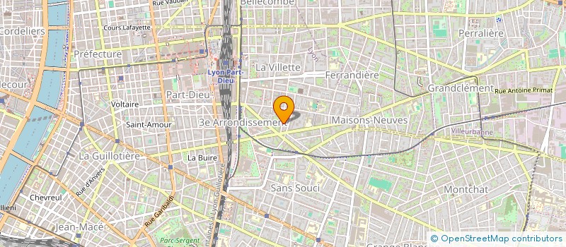 localisation de l'entreprise LABO PIERRE CASTEX  LYON