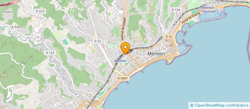 localisation de l'entreprise LABORAT ANALYS BIOLOG MEDIC BENKEMOUN à MENTON