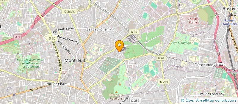 localisation de l'entreprise LABORAT BIOCH ESTHET PLAZENET à MONTREUIL