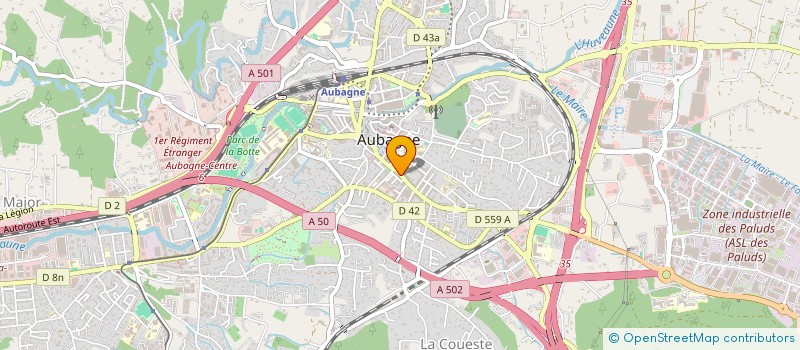 localisation de l'entreprise LABORATOIR CORRECTION AUDITIVE AUBAGNAIS à AUBAGNE