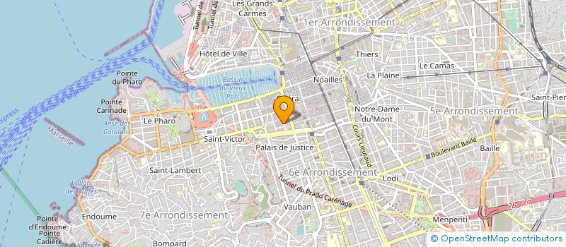 localisation de l'entreprise LABORATOIRE ANALYSES BEAUX ARTS à MARSEILLE 6