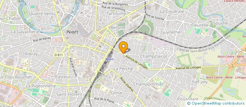 localisation de l'entreprise LABORATOIRE ANALYSES BIOLO MEDI BOUT  NIORT