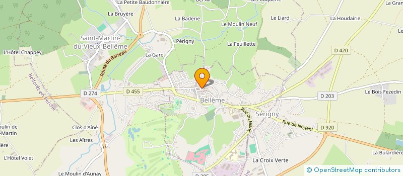 localisation de l'entreprise LABORATOIRE ANALYSES BIOLOGIE MEDICALE à BELLEME