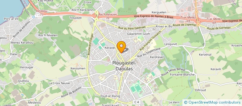 localisation de l'entreprise LABORATOIRE AUDREN  PLOUGASTEL-DAOULAS