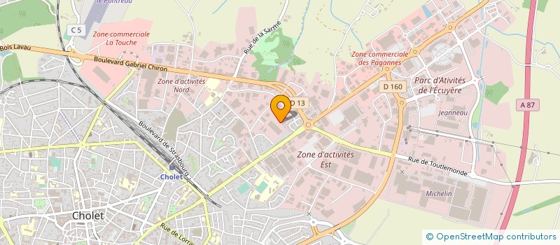 localisation de l'entreprise LABORATOIRE B.BLANCHE à CHOLET