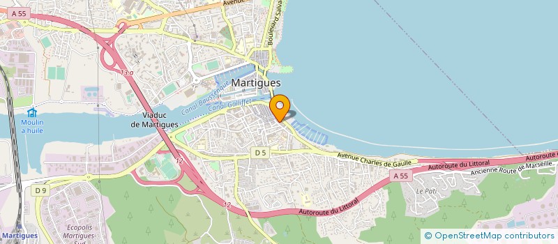 localisation de l'entreprise LABORATOIRE BOURRELLY  MARTIGUES