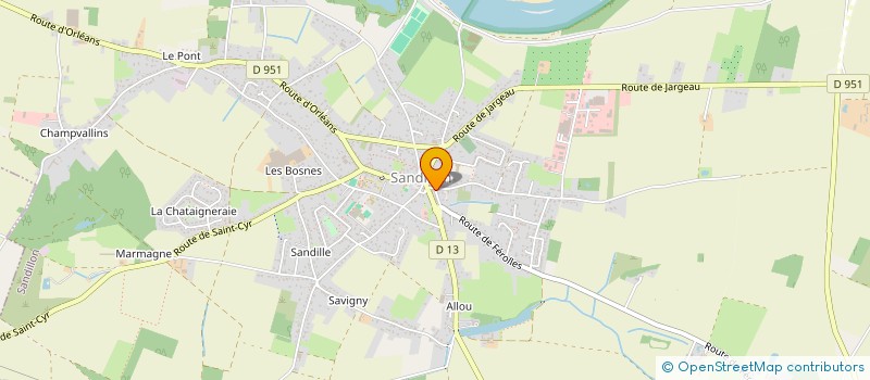 localisation de l'entreprise LABORATOIRE CARTIER à SANDILLON