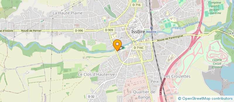 localisation de l'entreprise LABORATOIRE CEYRAT à ISSOIRE