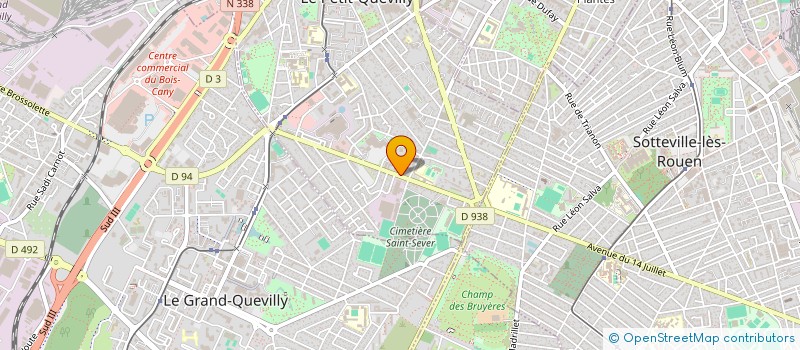 localisation de l'entreprise LABORATOIRE CJHR SAS à LE PETIT-QUEVILLY