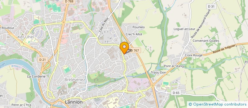 localisation de l'entreprise LABORATOIRE CO-DENTS à LANNION