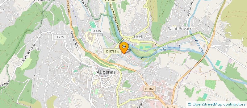 localisation de l'entreprise LABORATOIRE CONTACT à AUBENAS