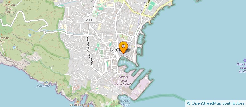 localisation de l'entreprise LABORATOIRE CORRECTION AUDITIVE CIOTADEN à LA CIOTAT