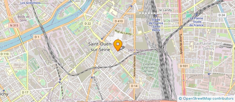 localisation de l'entreprise LABORATOIRE CURTY' S à SAINT-OUEN-SUR-SEINE