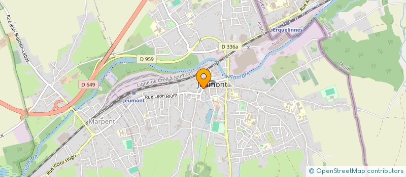localisation de l'entreprise LABORATOIRE D'ANALYSES MEDICALES TRILLON à JEUMONT