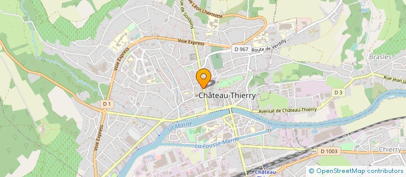 localisation de l'entreprise LABORATOIRE D'AUDIOLOGIE GERBAUD - LAG à CHATEAU-THIERRY