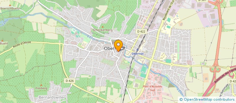 localisation de l'entreprise LABORATOIRE DE BIOLOGIE MEDICALE à OBERNAI