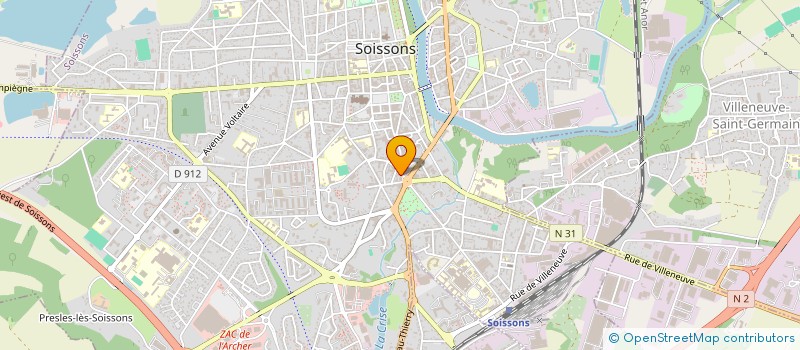localisation de l'entreprise LABORATOIRE DE BIOLOGIE MEDICALE MULTISITES CORCY & ASSOCIES à SOISSONS