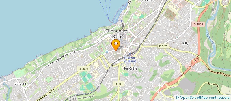localisation de l'entreprise LABORATOIRE DE CORRECTION AUDITIVE BRUNIAUX-MODAFFARI à THONON-LES-BAINS
