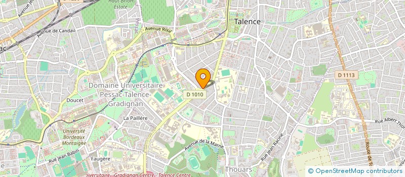 localisation de l'entreprise LABORATOIRE DE CORRECTION AUDITIVE CHANTEUR-AUDIOPROTHESISTE  TALENCE