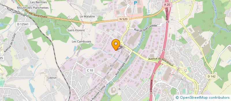 localisation de l'entreprise LABORATOIRE DE COSMETOLOGIE MODERNE à LIMOGES