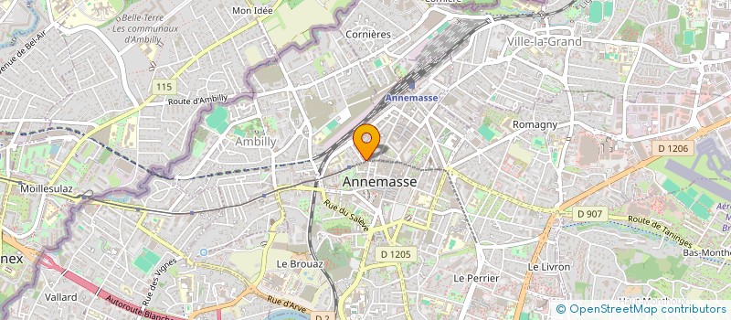 localisation de l'entreprise LABORATOIRE DE PROTHESE DENTAIRE LA DENT DU CHAT à ANNEMASSE