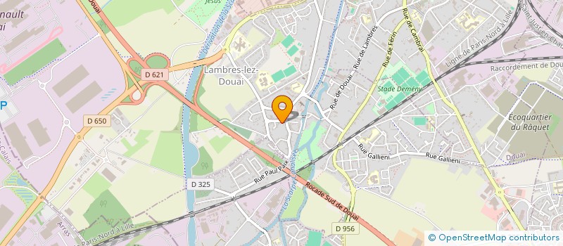 localisation de l'entreprise LABORATOIRE DE PROTHESE DENTAIRE MAUDHUY à LAMBRES-LEZ-DOUAI