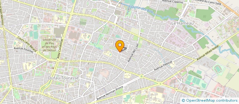 localisation de l'entreprise LABORATOIRE DE PROTHESES DENTAIRES GUILLOUX à PAU