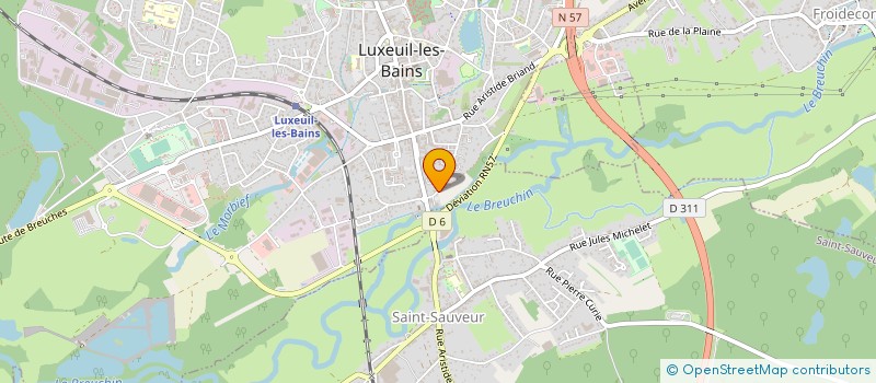 localisation de l'entreprise LABORATOIRE DENTAIRE MANTION à LUXEUIL-LES-BAINS