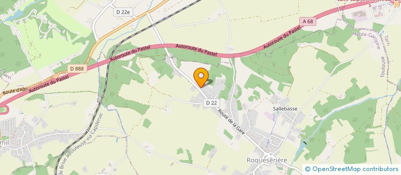 localisation de l'entreprise LABORATOIRE DENTAIRE MCL  ROQUESERIERE