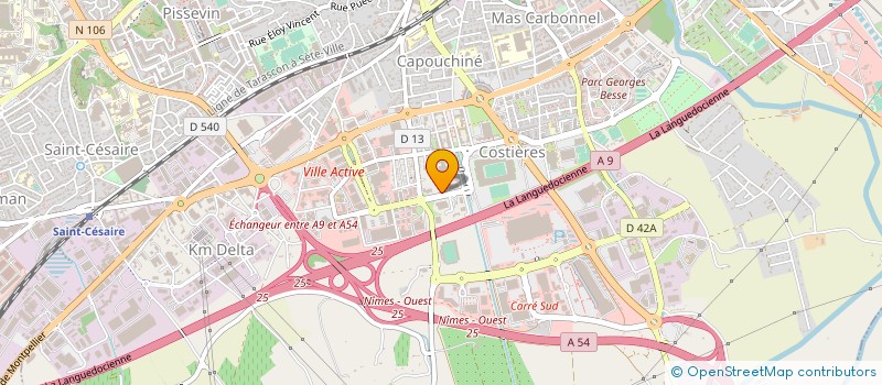 localisation de l'entreprise LABORATOIRE DENTAIRE MELOT à NIMES