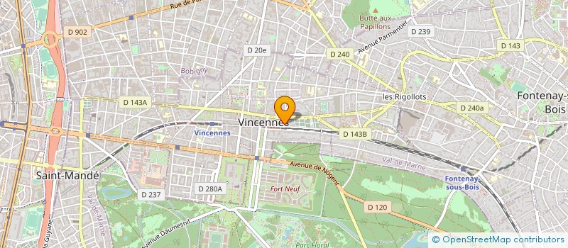 localisation de l'entreprise LABORATOIRE DENTAIRE PURE à VINCENNES