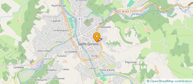 localisation de l'entreprise LABORATOIRE DENTAIRE SBS à SAINT-GIRONS