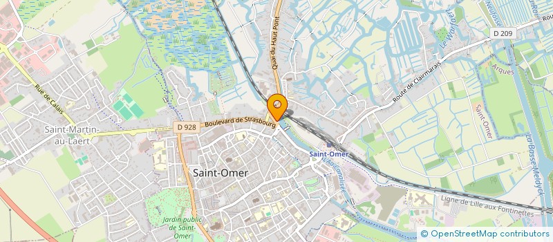 localisation de l'entreprise LABORATOIRE DEREGNAUCOURT ET ASSOCIES  SAINT-OMER