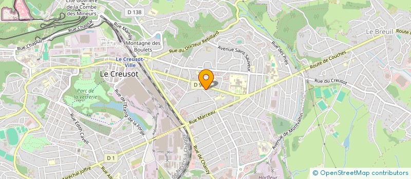 localisation de l'entreprise LABORATOIRE DES ARTS CROISES à LE CREUSOT