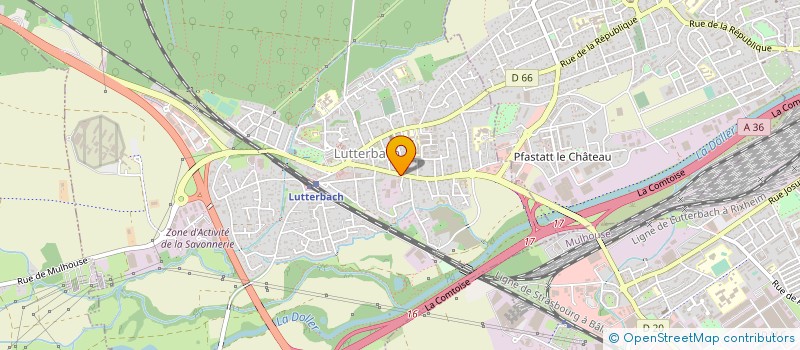 localisation de l'entreprise LABORATOIRE DUFAUT  LUTTERBACH