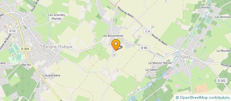 localisation de l'entreprise LABORATOIRE EVALYS  PARIGNE-L'EVEQUE