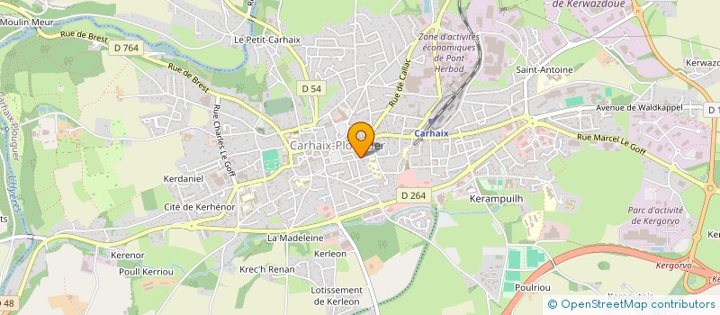 localisation de l'entreprise LABORATOIRE GUEGUEN  CARHAIX-PLOUGUER