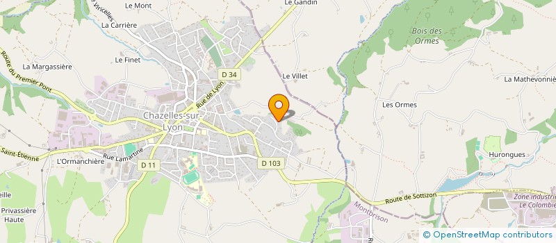 localisation de l'entreprise LABORATOIRE HELIANTYS  CHAZELLES-SUR-LYON