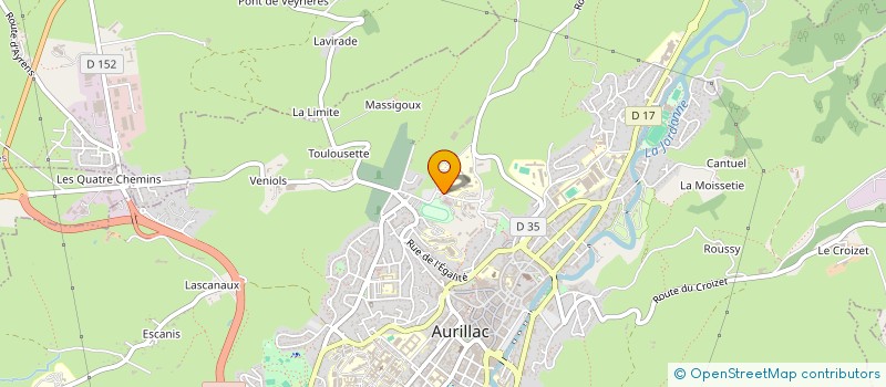 localisation de l'entreprise LABORATOIRE INTERPROFESSIONNEL DE PRODUCTION - LIP à AURILLAC