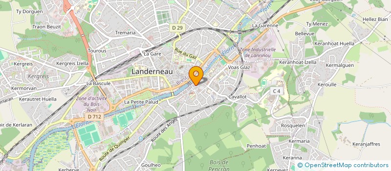 localisation de l'entreprise LABORATOIRE JEZEQUEL  LANDERNEAU