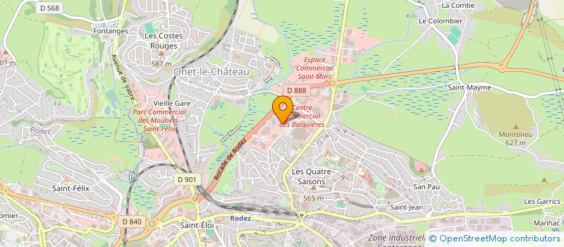 localisation de l'entreprise LABORATOIRE L'ART DU SOURIRE  ONET-LE-CHATEAU